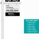 Vinyl PVC Real Estate Sign Post 6' Tall (4"x 4"x 72"), Realtor Yard Sign Post with Flat Cap for Open House and Home for Sale, 36" Arm Holds Up to 24" Sign, White (No Sign)