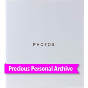 Kiera Grace Jocelyn Photo Album, 80-Page Photo Book with CD Storage Pocket, Holds 400 4 x 6 Pictures, Ideal for Weddings and Scrapbooks, Enhances Bookshelf Decor, White