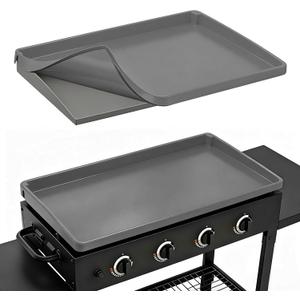 Silicone Griddle Mat for Blackstone Accessories, Waterproof Dustproof Anti-Warping UV-Resistant Full-Wrap Criddle Cover, 36" All-Encompassing Coverage Duty Griddle Mat (Full Coverage: Gray, 36 Inch)