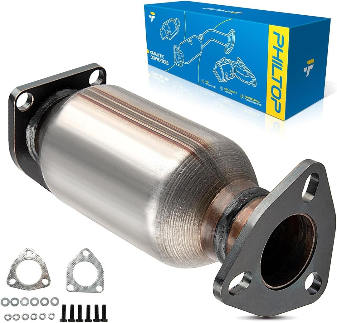 PHILTOP Catalytic Converter High Flow for Accord 2.4L, Odyssey 3.5L, Pilot 3.5L, TL 3.2L, Ridgeline 3.5L, MDX 2003-2006 3.5L, Stainless Steel Catalyst Converter EPA Convert Compliant, 1 Packs