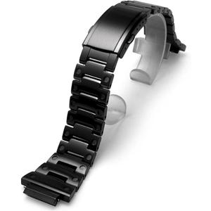 Stainless Steel Quick Release Strap Compatible with Men's G-Shock GM2100 GM5600 Watch Band Replacement (black)