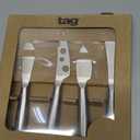 BOSKA Stainless Steel Cheese 4 Knife Set - Mini Copenhagen Knives For All Types of Cheese - Silver Non-Stick - Dishwasher Safe - For Kitchen Cooking