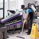 Replacement Floor Tool Compatible with ProTeam 101446 E-Z Glide Backpack Vacuums 10 QT & 6 QT, 14" Hard Floor Tool Compatible with Commercial Cleaners(Nylon Brush,Purple Gray)