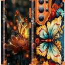 Hocase for Samsung Galaxy S26 Ultra Case, Butterfly in Orange