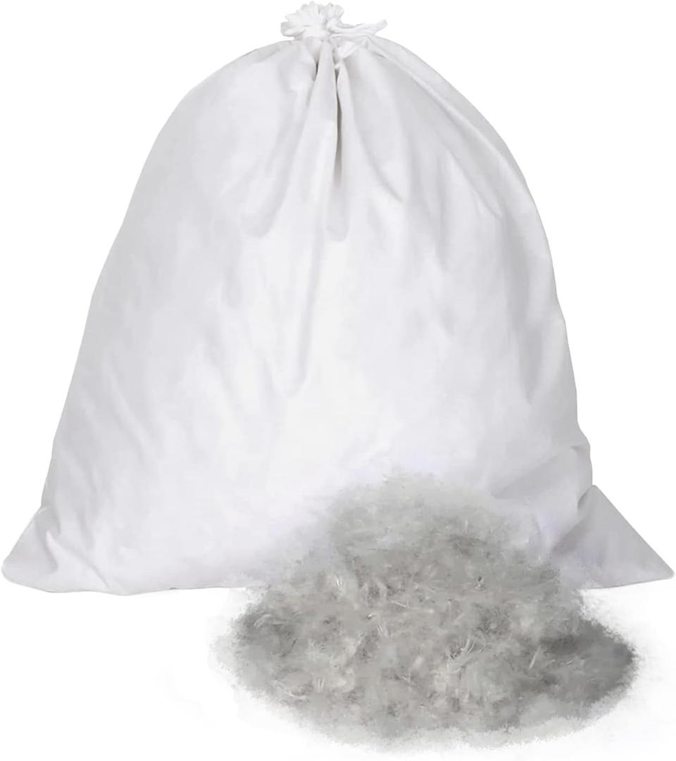 Bulk 10/90 Goose Down Feather Blend - Gray - Premium Quality Fill for Pillows, Bed,Throw, Couch, Side Sleeper Pillow - RDS Certified -5 lbs