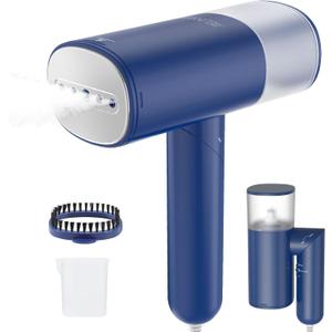 Handheld Steamer for Clothes, 1200W Foldable Travel Steamer, 20 Sec Preheat Garments Wrinkle Remover, 120V Portable Hand Iron with 150ml Water Tank, Clothes Steamer for Home Travel-Blue