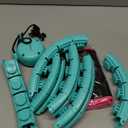 JLoibao Weighted Hula Circle with 24/26 Links(51-56 Inch) for Adults Weight Loss, Infinity Fitness Hoop Plus Size, for Women Smart Exercise Equipment (Cyan)