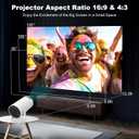 Mini Projector, HY300 PRO Portable Projector, Smart Projector Support 4K 1080P with Dual-Band WIFI6 5G Wireless 5.4 Bluetooth, 160 ANSI Auto Keystone Correction Video Projector