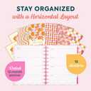 Happy Planner Disc-Bound Planner July 2026June 2027, Includes 3 Extra Months and 2 Sticker Sheets, Big Size, 8.5" x 11", Horizontal Layout, Sunshine Blooms