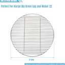 17" Bottom Fire Grate BBQ High Heat 304 Stainless Steel Charcoal Fire Grate Fits XLarge Big Green Egg Fire Box,Fire Grate fit Weber 22 Grill Parts Charcoal Grate Replacement Accessories(17")