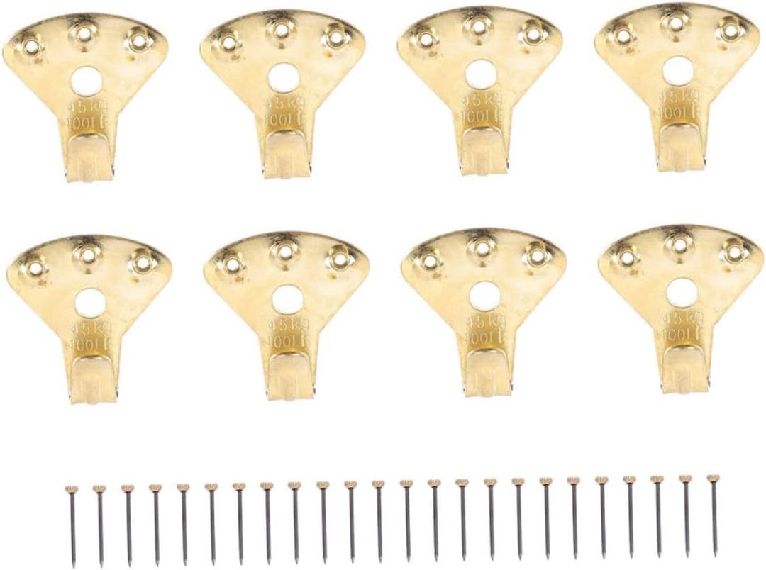 Picture Frame Hanging Hooks 12 Pack Heavy Duty Metal Hooks with 36 Nails Wall Photo Hanger Kit
