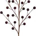 Burgundy Holly Berry Stems with 35 Lifelike Berries | 17-Inch | Holiday Xmas Picks | Decorative Berry Sprays for Trees, Wreaths, & Garlands | Christmas Collection | Home & Office Decor (Set of 12)