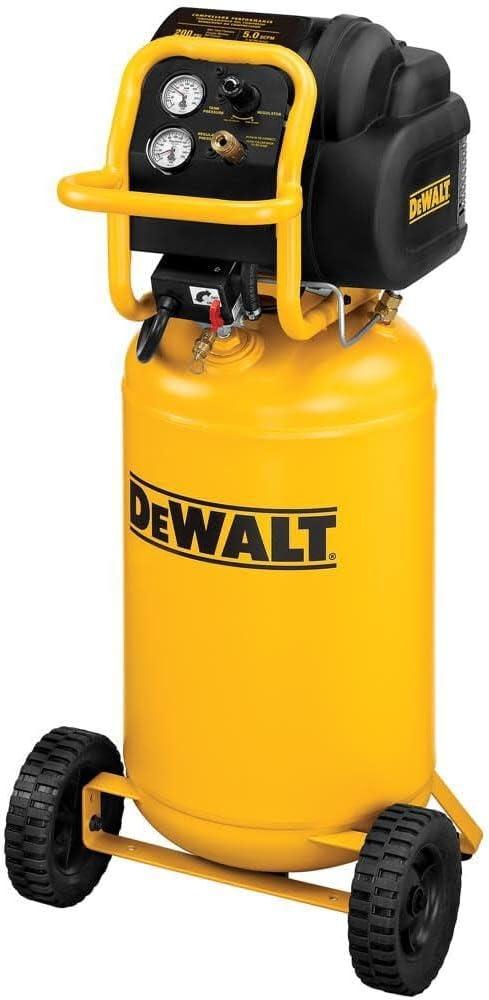 DEWALT Vertical Portable Compressor, 1.9 Hp 200 Psi Oil Free High Pressure Low Noise (D55168)