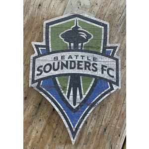 SEATTLE SOUNDERS FC Weathered Wood-Look WALL PLAQUE MLS Soccer