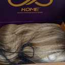 KOME Brown Highlight Synthetic Lace Front Wig,Side Part Short Curly Bob Wig,Shoulder Length Wig for Women Daily Use 16IN