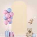FUHSY Wedding Arch Cover Beige Arch Cover Backdrop Fabric 6FT Arch Spandex Cover for Arched Wall Backdrop Cover Stretchy Arch Stand Cover for Chiara Backdrop Cover Balloon Party Arch Covers Decoration