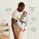 BabyBjrn Baby Carrier Mini, Light Gray, 3D Jersey | Infant Carrier (7-25 lbs), Ergonomic, Easy-to-Use