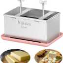Tofu Press Stainless Steel Tofu Press & Paneer Maker - Cheese Press for Homemade Tofu, Paneer, Vegan Cheese - Heavy Duty with Adjustable Pressure for Firm or Extra Firm Tofu XL (8.67*5.5IN)