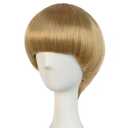 JoneTing Short Blonde Bob wig Bowl Cut Wigs 60s 70s Men Wigs Short Funny Hair for Women+Hair Cap Blonde Mushroom Wig for Man Blond Bob Hair With Bang for Halloween Party Outfit Cosplay Costume