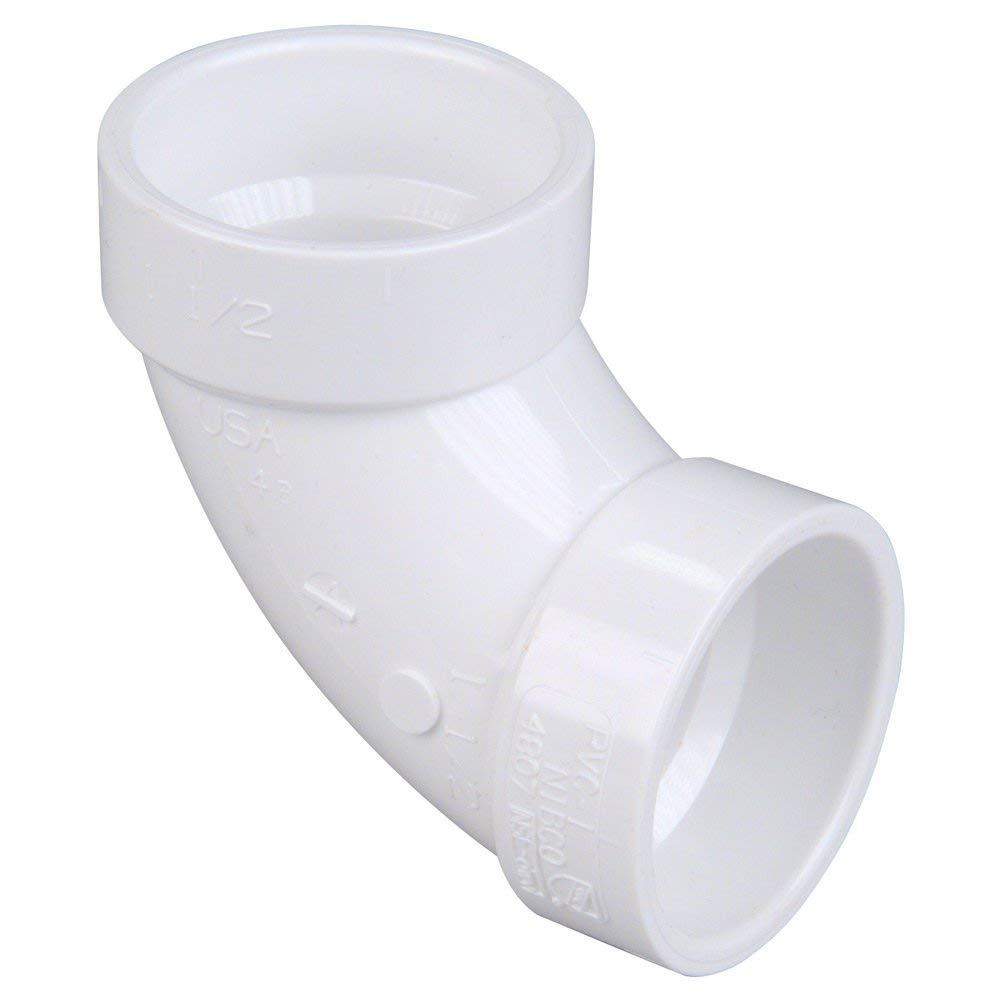 NIBCO 90 Degree PVC Elbow, Hub x Hub, Fig No. 4807, 3 in.