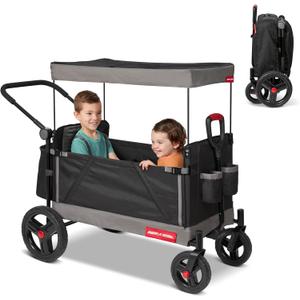 Radio Flyer Wagon for Kids, Baby Stroller, Outside Toys for Toddlers 1-3, Rolling Cart, Beach Cart with Wheels, Trav'ler Stroller Wagon with Protective Cover, for Ages 1+ Years