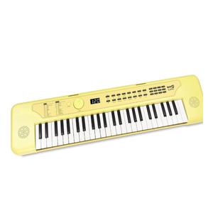 RockJam 49 Key Keyboard Piano, Portable Electronic Music Keyboard with Speakers, USB-C Power or Battery Operation, Headphone Input, 200 Tones, 200 Rhythms, Note Stickers & Lessons, Compact