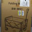 Collapsible Foldable Wagon, Heavy Duty Beach & Utility Folding Cart for Camping, Sports & Outdoor Activities (Green)