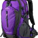 40L Waterproof Lightweight Outdoor Daypack Hiking,Camping,Travel Backpack for Women Men , Purple