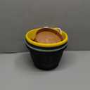 gegemaoyi 4 Pack Hanging Baskets Set, Hanging Planters for Indoor & Outdoor Plants, Self-Watering Hanging Pots with Removable Tray&Drainage Holes, Flower Pots for Home Garden Decor 10 Inch