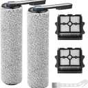 S5 Combo Only, Replacement Brush Roller for Tineco Floor ONE S5 Combo Cordless Wet Dry Vacuum Cleaner Accessories, 2 Brush Roller, 2 HEPA Filters (Gray)