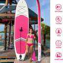 Inflatable Stand Up Paddle Board Includes Paddle, Dual Action Pump, and Accessories 11ft Lightweight iSUP, 33"*6" Wide Stable Design, Anti-Slip EVA Deck, Paddle Board for Adults