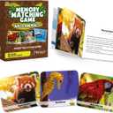Menique Wild Animals Memory Matching Game 80 Cards (40 Pairs) with Real Photos Includes Educational Booklet with Animal Facts Fun & Cognitive Game for Kids and Adults