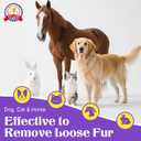 Self Cleaning Dog Brush for Shedding - Bristle Brush and Long/Short Needles Design, Skin Friendly, Slicker Deshedding Dog Brush, Hair Removal for Long & Short Haired Pets