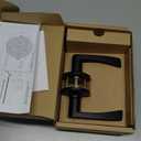 Amazon Basics Victorian Easy Installation Passage Door Lever, Matte Black, 1-Pack