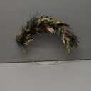 Boho Wreath for Front Door - 12 Inch Peacock Feather Wreath for Farmhouse All Season Home Decor, Hanging Wreaths with Green Leaves for Porch Wall Indoor Window