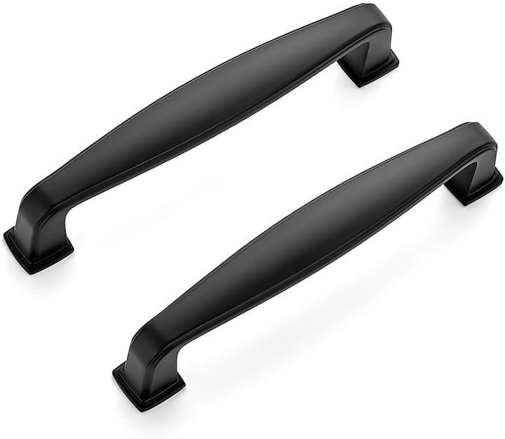 Ravinte 5 Pack 3-3/4 Inch Kitchen Cabinet Handles Matte Black Pulls Black Drawer Pulls Kitchen Cabinet Hardware for Cupboard Drawer Handles