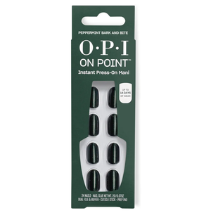OPI On Point Press On Nails | Short Round Classic & Accent Nail Art Press On Nails | 24 Count With Nail Glue | Instant Press-On Mani | Long Lasting, Reusable, Non-damaging