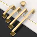 Amerdeco 10 Pack Champagne Bronze Cabinet Pulls - 5 Inch(128mm) Hole Center Cabinet Hardware for Bathroom & Dresser