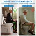 Bidet Toilet Seat Non Electric, Elongated Raised Toilet Bidet Seat with Dual Nozzles, Self Cleaning, Soft Close Lid, Rear and Feminine Washing for Seniors Adults