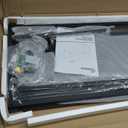 PRAISUN 55 X 20 Inch Office Computer Desk with Power Outlets and USB-C Port, Larger and Longer Gaming Desk, for Home Office, Study, Bedroom, Writing Work from Home Table, Metal Frame, Black