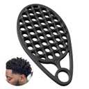 KOUPA Magic Silicone Curly Hair Brush, One Piece Twist Curl Comb for Afro Curls, Washable Hair Tool for Men Women, Black, 1 Piece