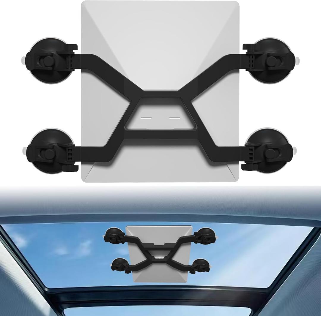 Starlink Mini Roof Mount, Starlink Mini Suction Cup Mount, Starlink Mini Car Mount with Adapter for Sunroof/Front/Rear Window/Roof (Black)