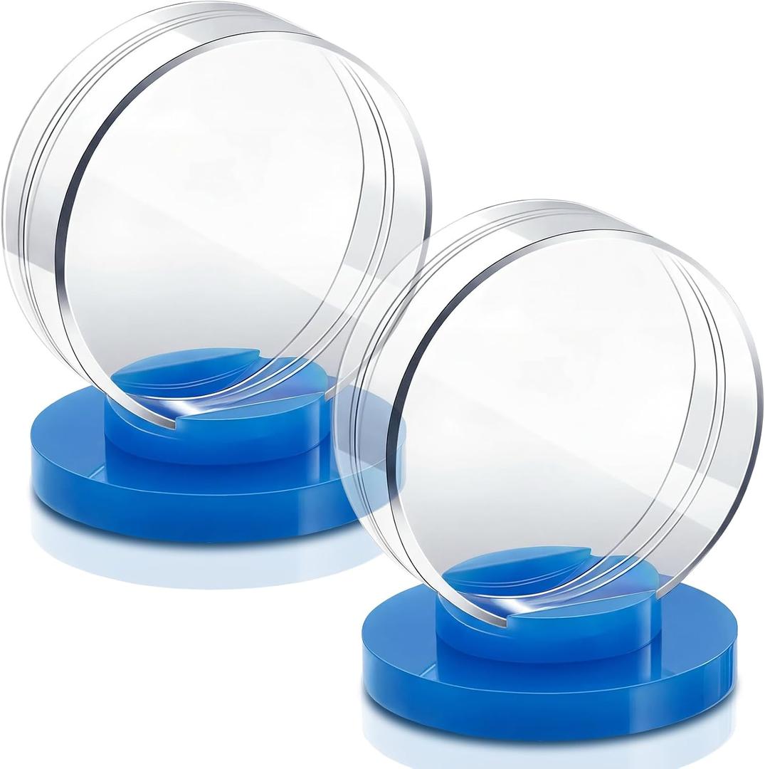 Taiyin Hockey Puck Display Case Acrylic Clear Puck Holder with Shell Base Hockey Display Stand Autographed Souvenir Memorabilia for Enthusiasts Collection