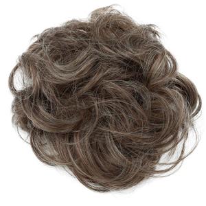 CAISHA Messy Scrunchie Bun Voluminous Wavy Hairpiece Heat-resistant Synthetic Fibres Brown Mix G24A