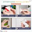 Upgraded Baby Proofing Cabinet Latches for Toddlers - 10 Pcs White Child Proof Cabinet Locks for Child Safety, Easy Set Up Child Locks for Cabinets and Drawers Security for Baby Proof Pantry