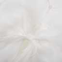 Uhnice Flower Girl Tulle Dress Toddler Puff Sleeve V-Back Dresses for Wedding Party (White, Small)