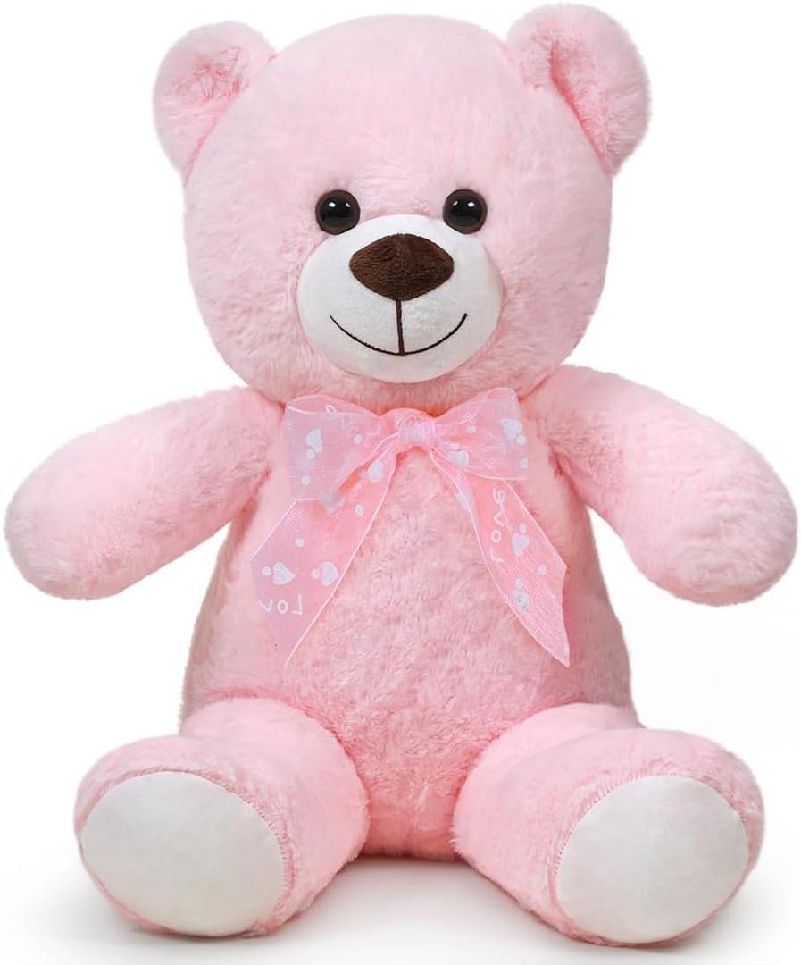 Teddy Bear Stuffed Animal 24'' Small Teddy Bear Plush Toy Gift for Valentine Christmas Birthday Pink (23.6 inches)