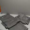 NICETOWN Gray Blackout Curtains for Bedroom 84 inches Long - Thermal Drapes Grommet Room Darkening Light Blocking Curtains Window Treatments for Living Room (2 Panels, W52 x L84, Grey)