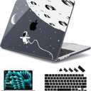 May Chen Compatible with M4 MacBook Air 15 inch Case 2025 2024 2023 A3241 A3114 M3 A2941 M2 with Liquid Retina Display & Touch ID, Plastic Hard Shell with Keyboard Cover - Astronaut Flight