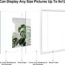 Egofine 9x12 Floating Frames Set of 2, Double Plexiglass Picture Frame, Made of Solid Wood Display Any Size Photo up to 9x12, Wall Mount or Tabletop Standing, White